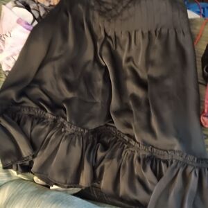 Mossimo Supply Co. Black Satin Long Skirt